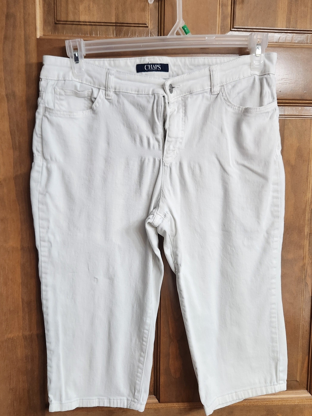 Chaps White Cropped Stretch Jeans Capri